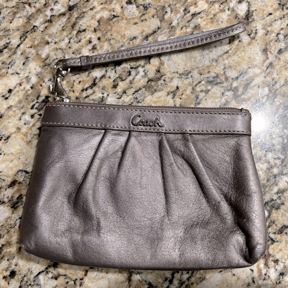 Coach Metallic Wristlet